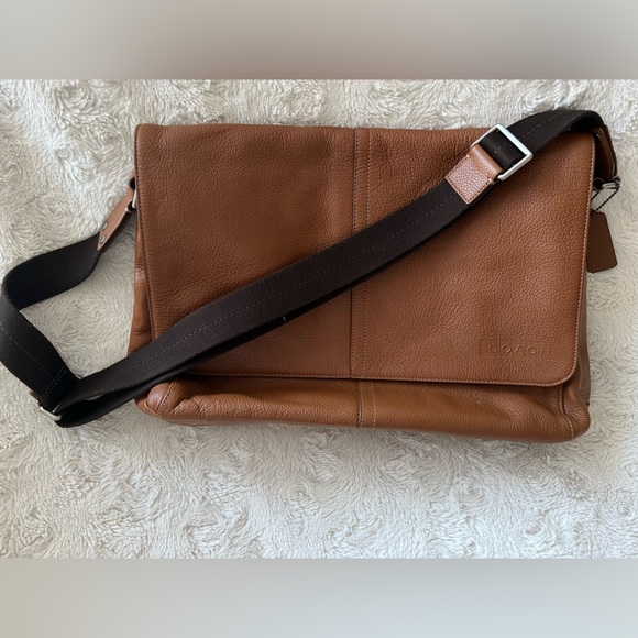 Coach Camden Brown Leather Unisex Messenger Handbag F70423 - Picture 4 of 5